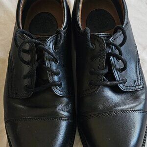Dockers Men’s Oxford Size 9.5W Black Leather Dress Shoes Lace Up Classic